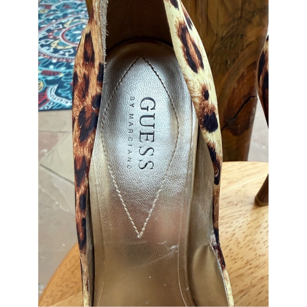 GUESS Leopard-Print Pointed Toe Pumps in Brown and Black - Picture 9 of 13